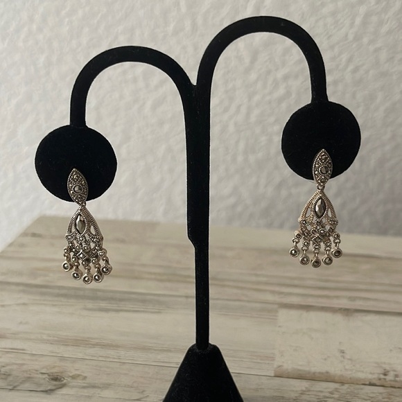 Beautiful Judith Jack Silver Marcasite Earrings. - Picture 1 of 4